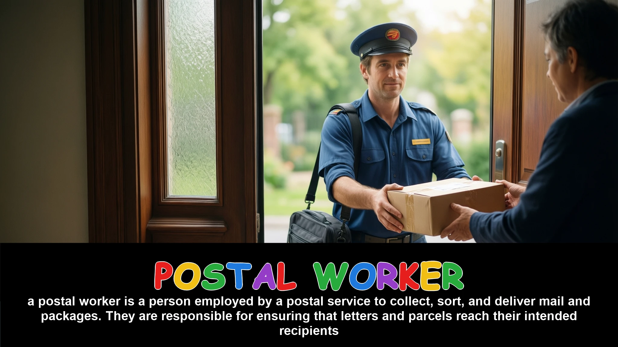 English Illustration for postal worker